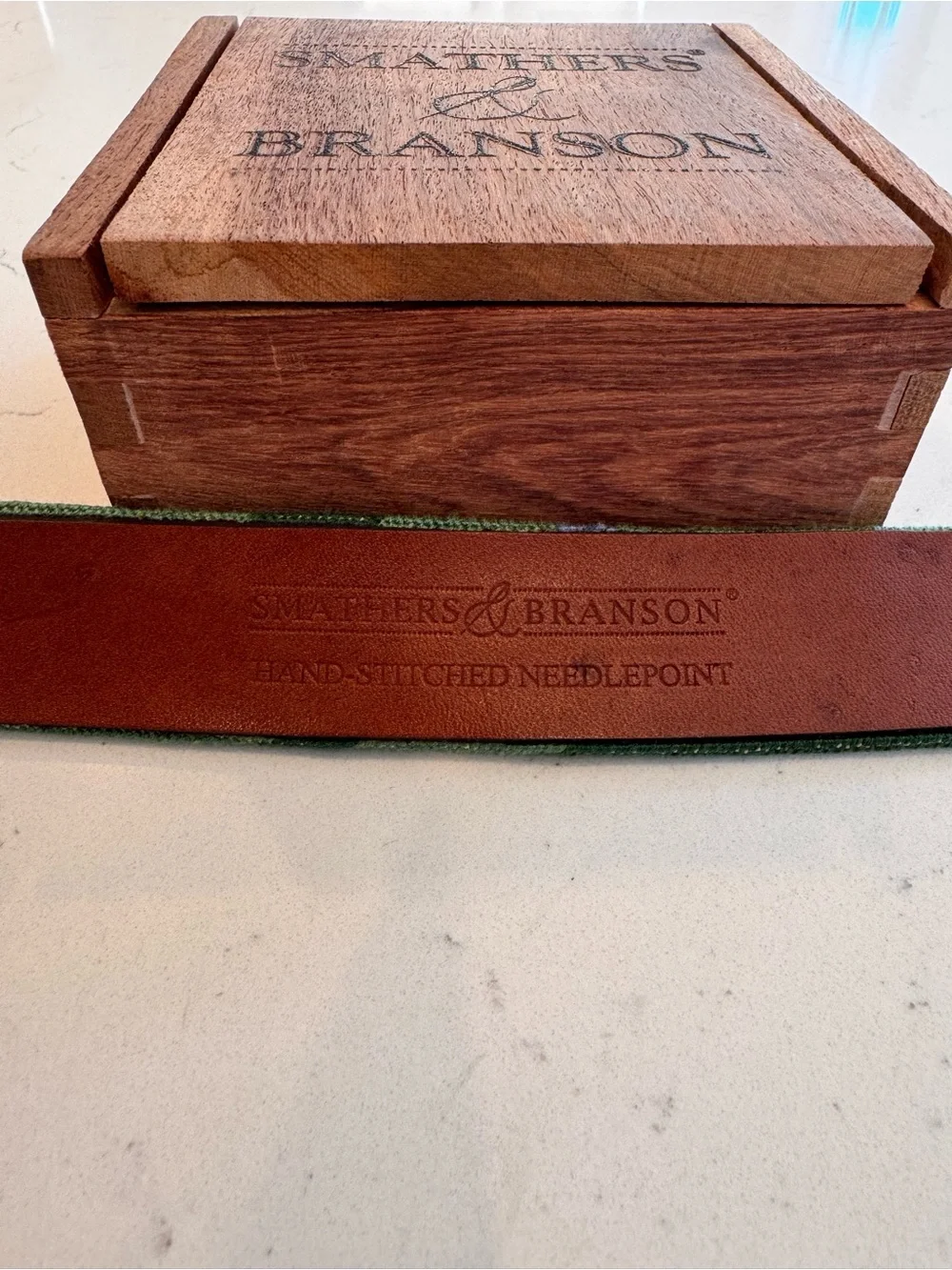 Smathers and Branson Golf Course Needlepoint Belt - Size 36